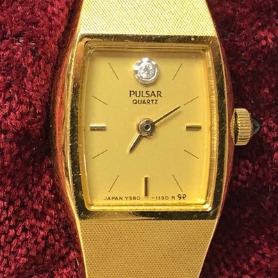 Pulsar Quartz Watch Ladies Made in Japan Gold Tone New Battery