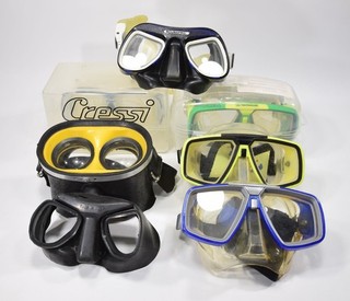 6x Taucherbrillen Set Technisub Look Cressi Big Eyes Scuba Baravita mit Etui
