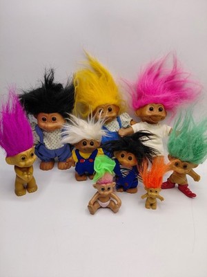   90er Troll Figuren Sammlung Konvolut 9 Stück   Vintage Trolls Sammler Set