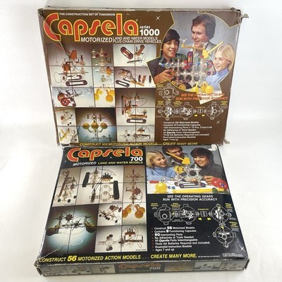 Capsela 1000 & 700 Motorized Land & Water Models Toys VTG 80s  100% COMPLETE! 