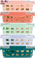 Duraglass 3.4 Cup Glass Meal Prep Containers 10Pc Set Melon