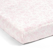 Garden of Flowers Soft  Plush Fitted Crib Sheet 52"x 28" Pink