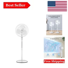 16-Inch Pedestal Oscillating Fan with Remote & Timer