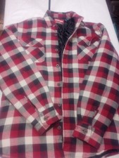 Wrangler Original Quilted Plaid Red Small Long Sleeve Pockets