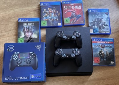 PS4 slim + Razer Raiju Ultimate + 2 DualShock + 5 Spiele