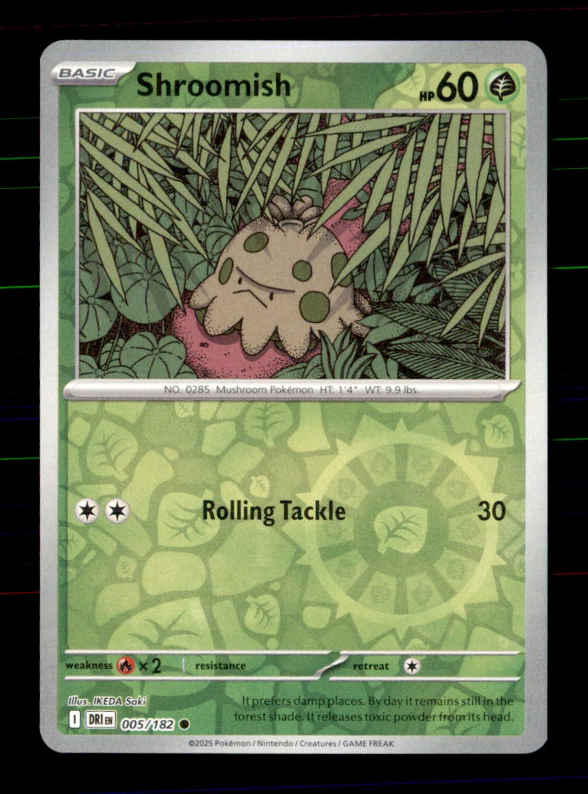 Shroomish 005/182 Common Destined Rivals Pokemon Reverse Holo Near Mint