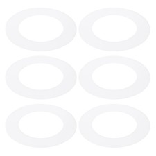 6Pcs 3" ID 4.7" OD Plastic Trim Ring Translucent Matte White Goof Rings