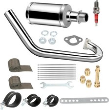 Racing Exhaust Pipe Muffler Silencer Kit for 212cc 224cc 196cc 6.5HP Mini Bike