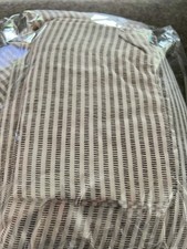 Twin XL Sheet Set 3-Pc Set White Gray Stripe Microfiber NEW Teen Bedroom Dorm