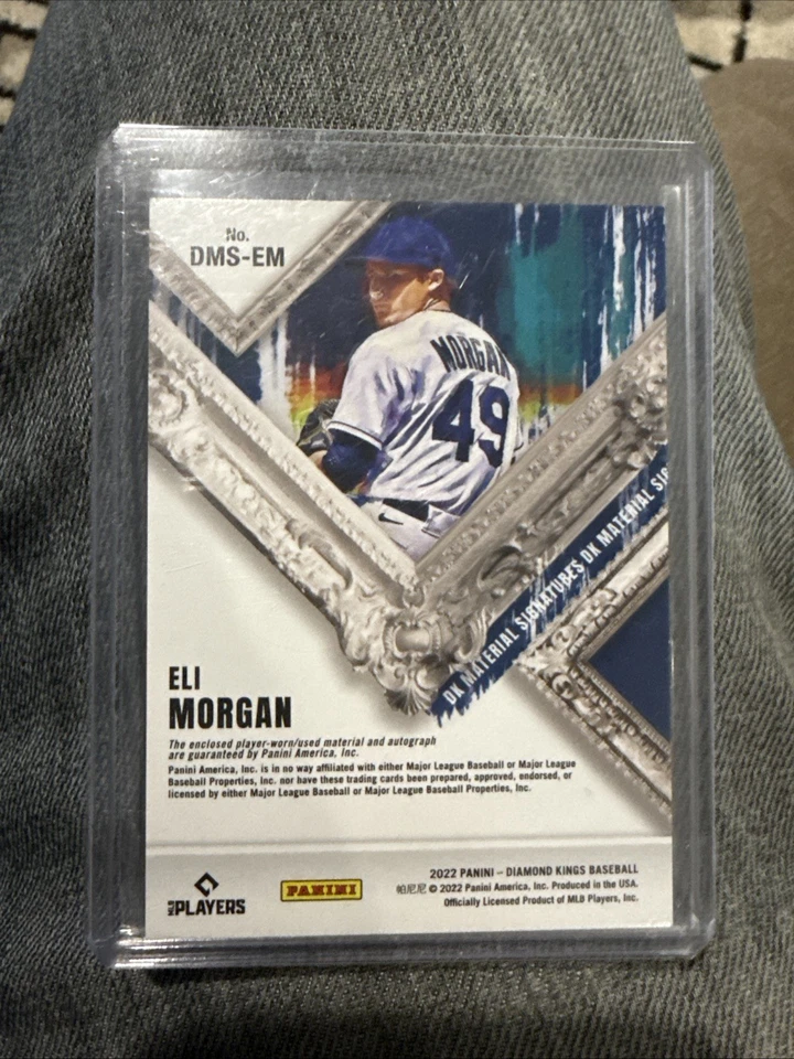 2022 Diamond Kings Eli Morgan Dual Relic Auto RC #DMS-EM Cleveland Guardians /99 - Image 2 of 2