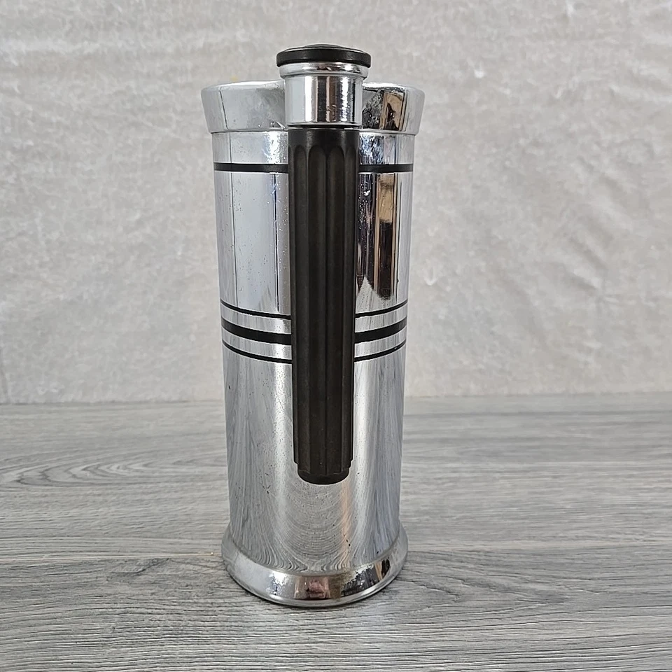 Jarra jarra de café vintage Sunbeam Art Deco cromada de 5 tazas modelo 14 de 1930 Foto 4 de 4