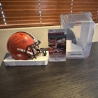 Jarvis Landry Cleveland Browns Orange Football Helmet Autographed JSA