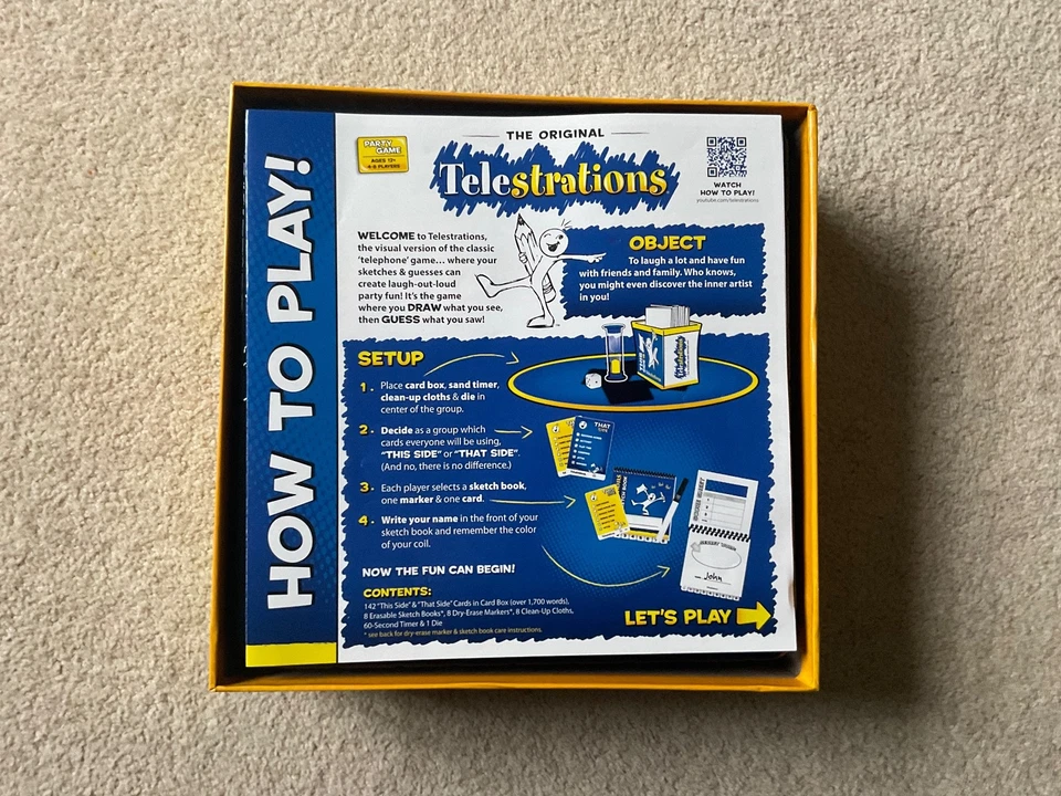 Telestrations Drawing Board Game - 100% Complete - Hilarious Party Game - Image 3 of 4