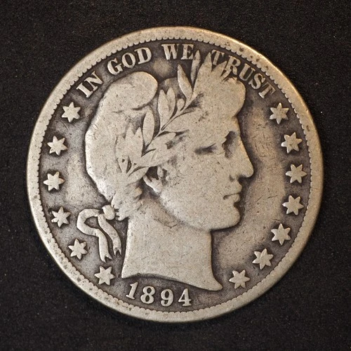 1894 **O** BARBER SILVER HALF DOLLAR ***NICE COIN!***  FREE SHIPPING! C1878
