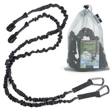 2 Pack Kayak Paddle Leash, 5-8 Feet Stretchable Paddle Strap with Carabiner S...