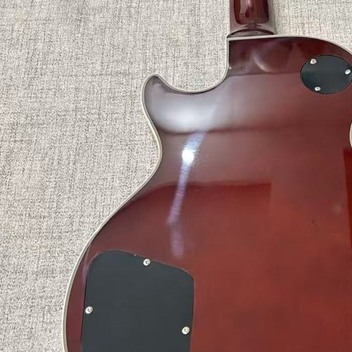 LP Custom Figured Top Green Electric Guitar 22Fret Fixed Bridge HH Pickup ShipUS - Picture 16 of 17