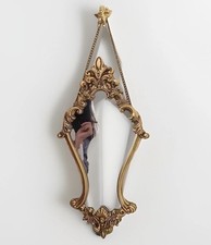 Vintage Ornate Carved Wall Mirror Decorative Vanity Makeup Mirror Home Decor