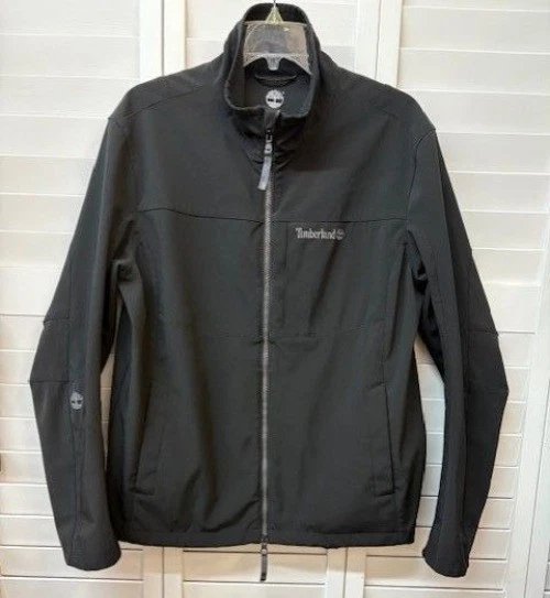 Timberland Mens Black Softshell Jacket M Full-Zip Stretch Polyester Outdoor Wear