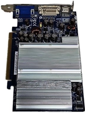 ASUS 7600 GS PCIe GPU Graphics Card DVI VGA S-Video Passive Cooling Untested