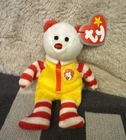 Vtg 2004 TY Beanie Baby Collectible Ronald McDonald Bear 25th Anniversary 5”