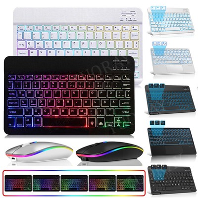 Kabellos Tastatur Funk Maus Für iPad 5 6 7 8 9 10 th Gen Air 3 4 5 Pro 10,5'' 11''