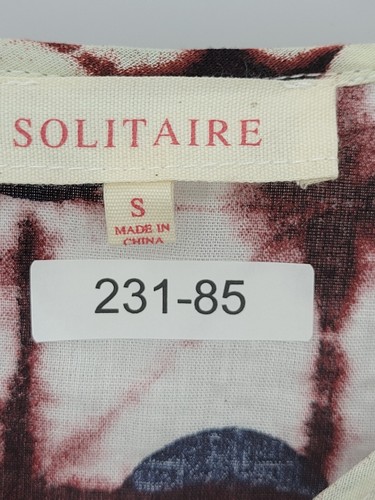 Solitaire Top Womens Small Colorful Art to Wear Boho Peasant Popover Blouse - Picture 9 of 9