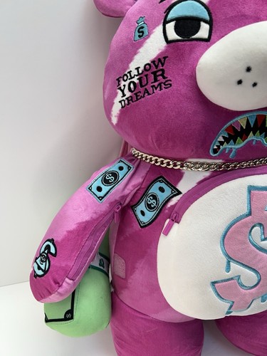 ZAINO SPRAYGROUND ROSA PUNK SEGUI I TUOI SOGNI MONEY BEAR *EDIZIONE LIMITATA* - Foto 3 di 10