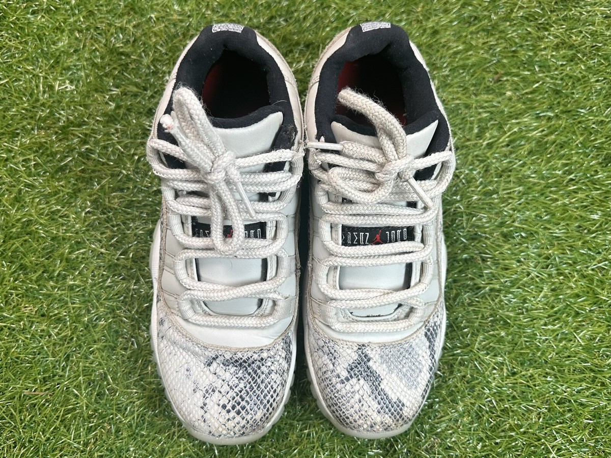 2018 JORDAN 11 RETRO LOW GS SNAKESKIN LIGHT BONE CD6847-002 YOUTH SZ  CLEAN!