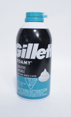 Gillette Shaving Cream Foamy Sensitive Classic Foam for Men, 11 oz