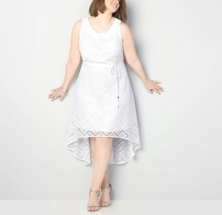 White lace shop dress size 22
