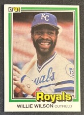 1981 Donruss Willie Wilson Baseball Card #223 Royals OF VG O/C