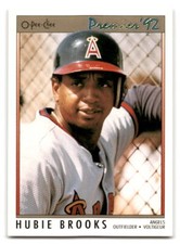 Hubie Brooks 1992 O-Pee-Chee Premier Baseball #198 California Angels