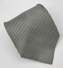 Steven Land Polyester Tie Gray Silver Stripes Men Necktie 56 x 3.75