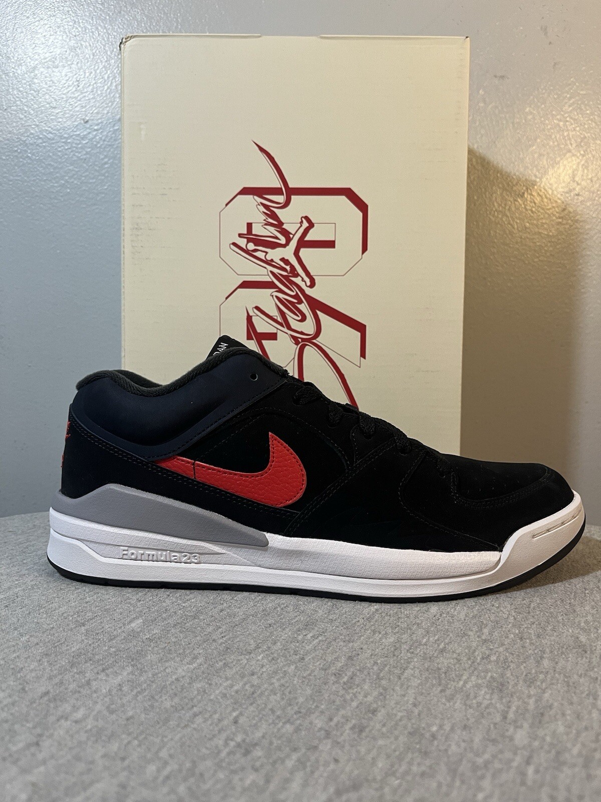 Nike Jordan Stadium 90 Black White Fire Red Men's Size 10.5 FZ4184-010