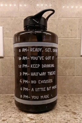 HydroMATE 73 Oz Motivational Water Bottle with Time Marker Large