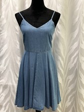 GAP Women’s Chambray Shirred Empire Fit & Flare Dress (PXS)