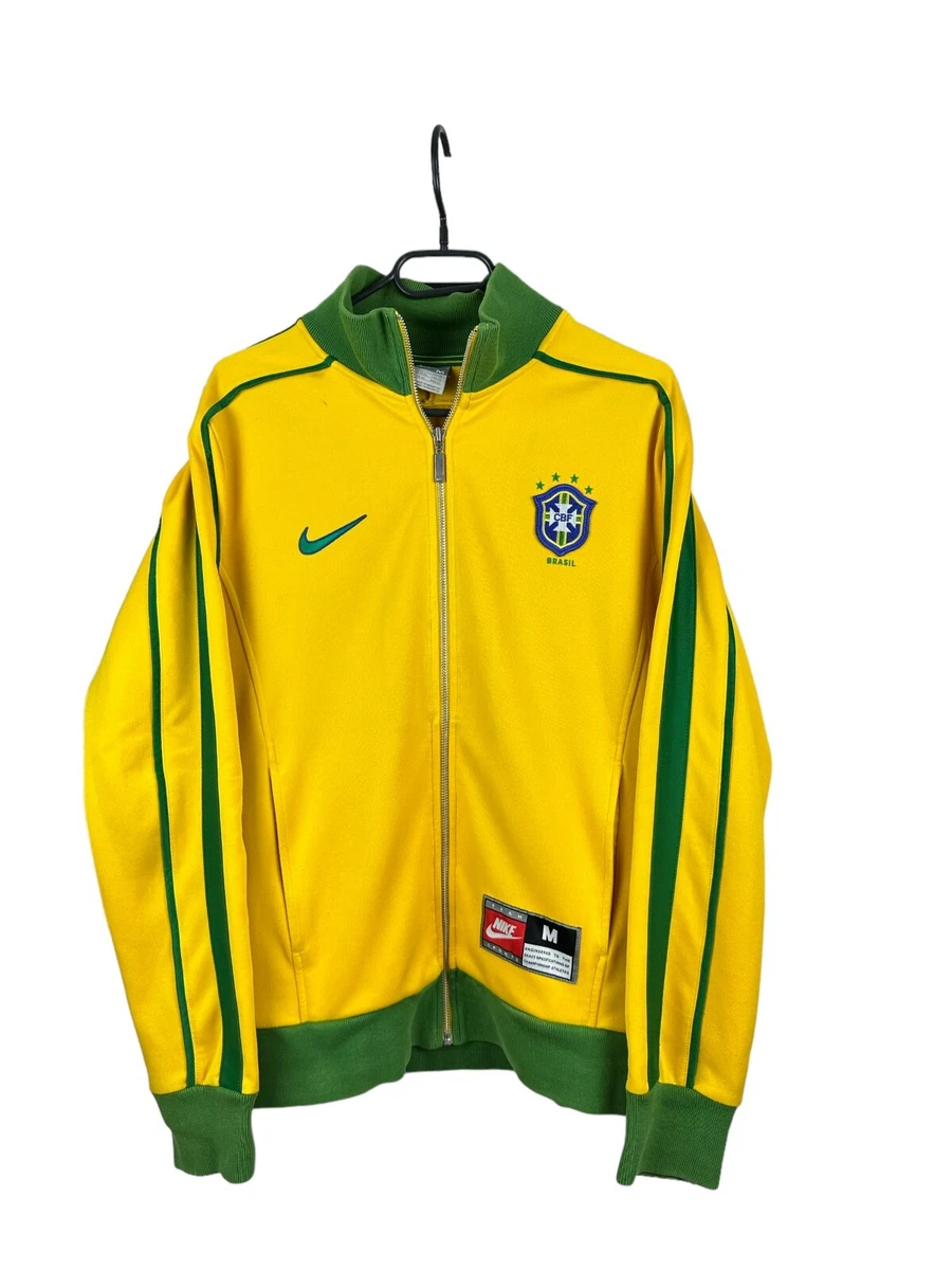 Vintage Nike Brazil Jacket Track Top Soccer Rare Size M