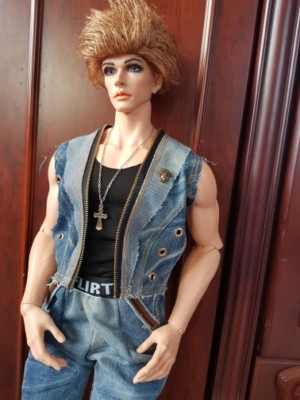 Muscle Male 1/3 BJD Doll Boy Dolls Man Eyes Face Make Up Tan Skin Handmade Gift