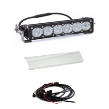 Baja Designs OnX6+ 10" Wide Cornering Light Bar w/ Wiring Harness & Clear Guard