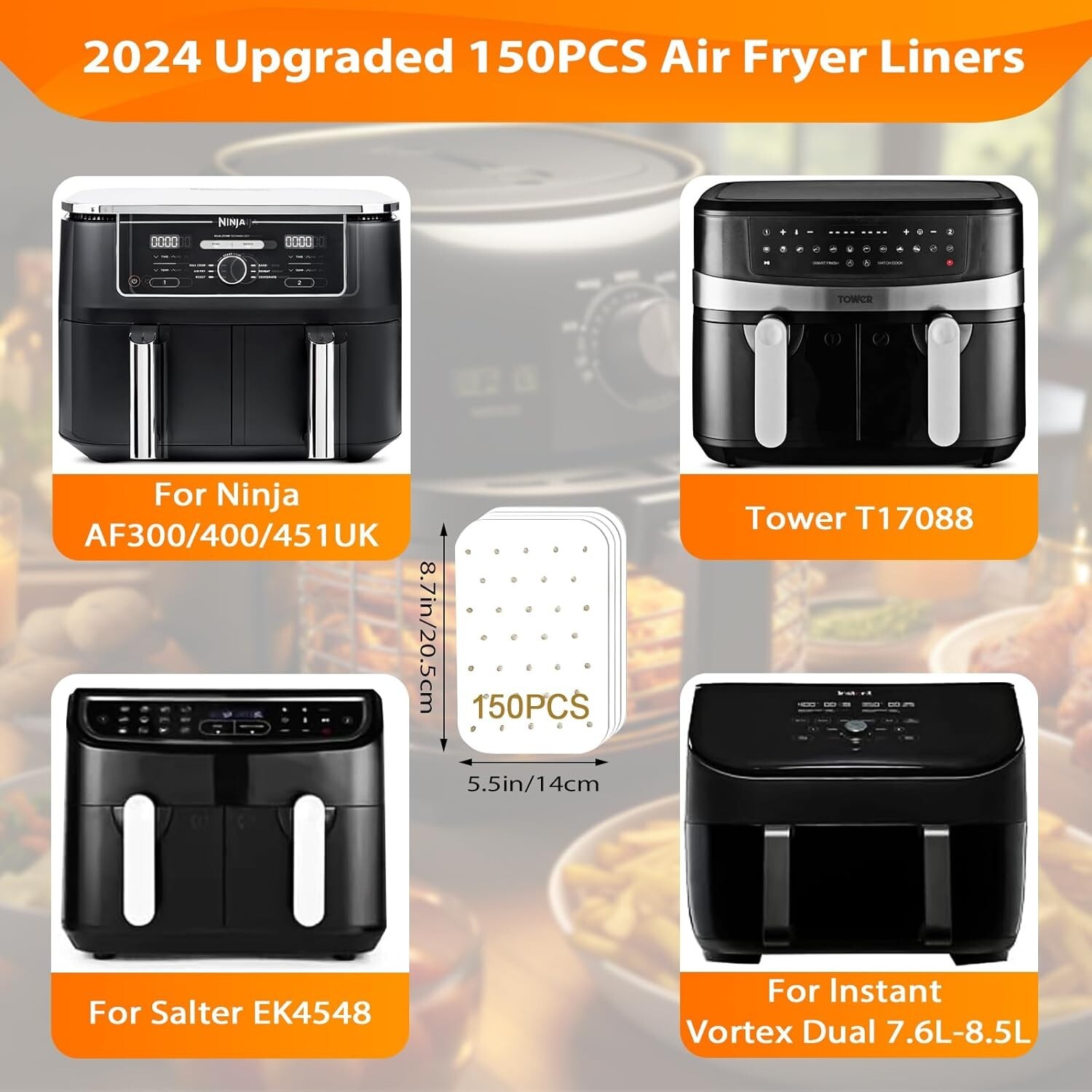 9 PCS Ninja Air Fryer Accessories for Ninja AF400UK & Tower T17088