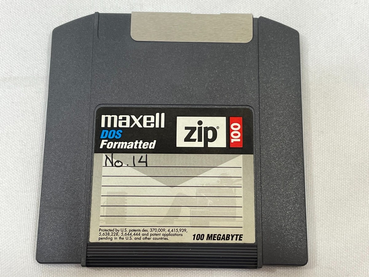 Used Maxell DOS Formatted ZIP 100 ZIP100 100MB Disk - Tested