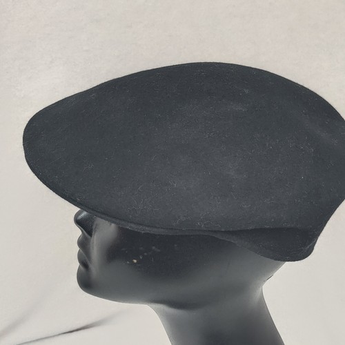 Vintage Black Dorfman Pacific Newsboy Felt Hat Extra Large cap - Picture 3 of 7
