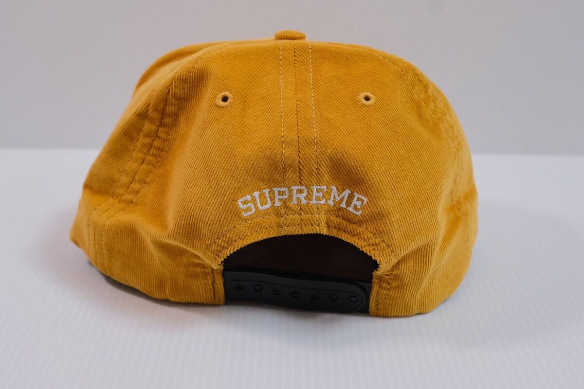 SUPREME SS16 UNIVERSITY 5-PANEL CORDUROY CAP GOLD BRAND NEW SUPREME SS16 UNIVERSITY 5-PANEL CORDUROY CAP GOLD BRAND NEW