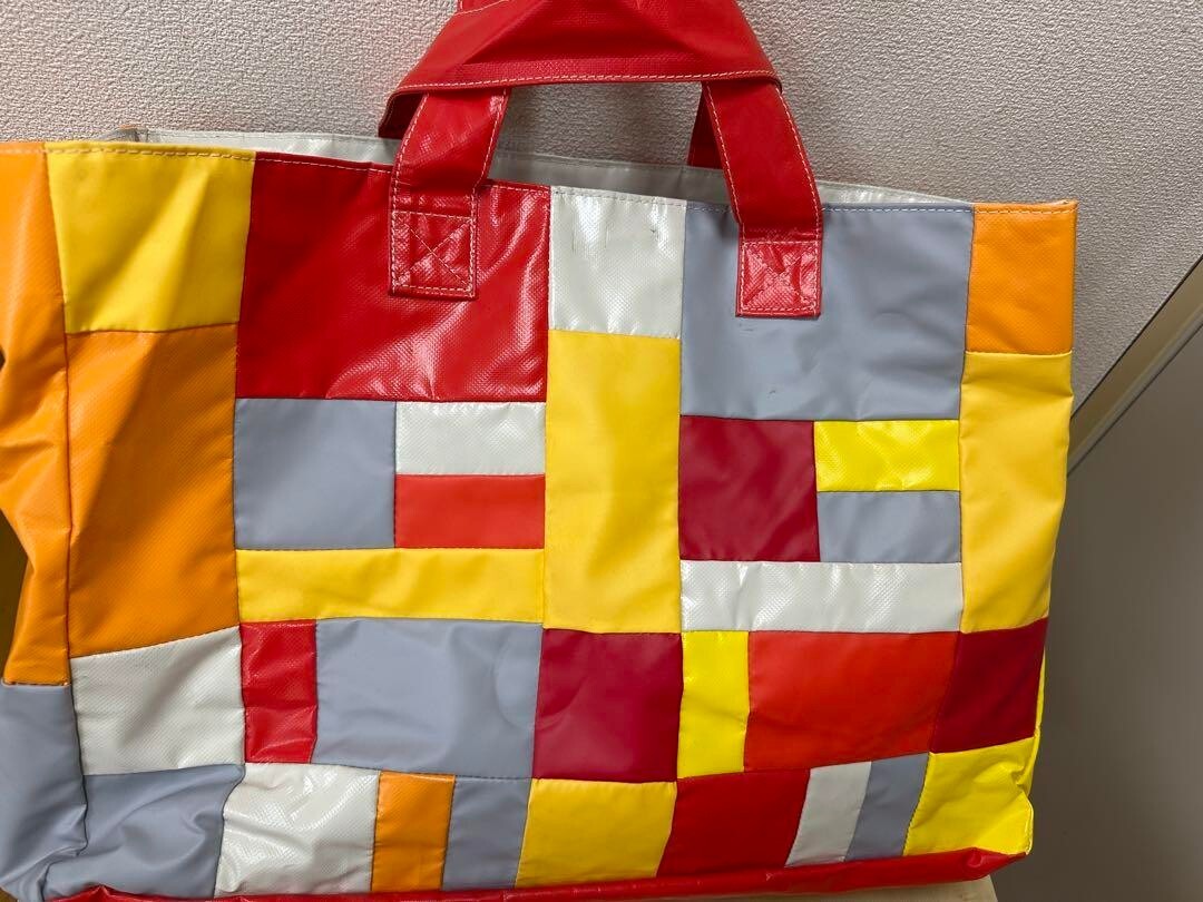 COMME des GARÇONS Line Bag Large Tote Bag Red Multicolor Aoyama