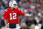 AWESOME PATRIOTS STAR QUARTERBACK TOM BRADY IN THROWBACK UNIFORM  