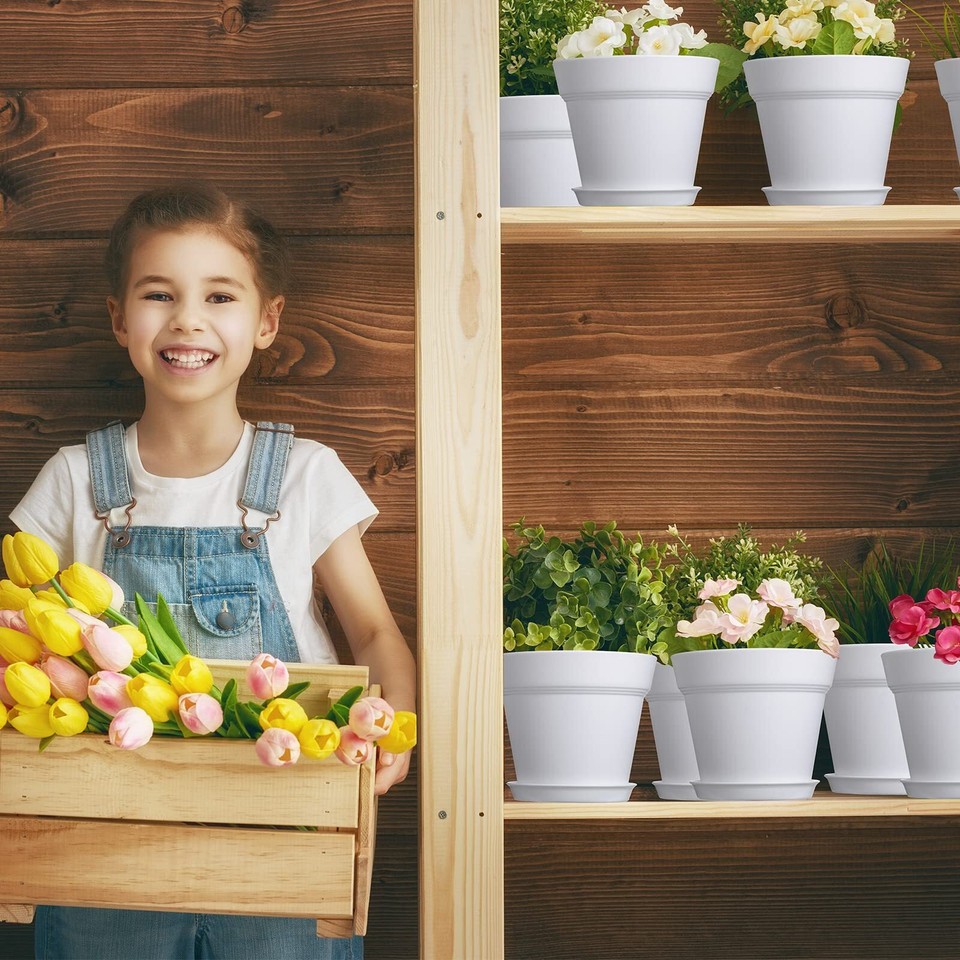 Mumufy 54 Pack 4 Inch Plant Pots Bulk Small Planter with Drainage Hole