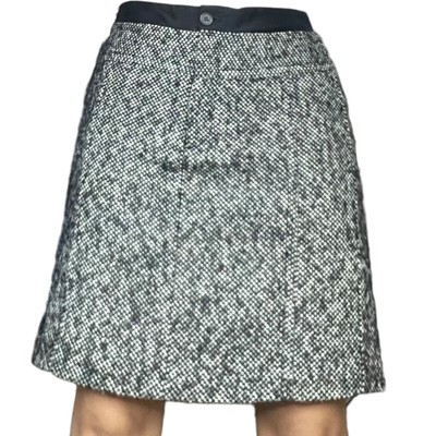 Jupe évasée En Lin Noir ANN TAYLOR, Taille 4, Doublée, Occasion Très Bon état - Style Chic Et Confortable