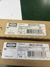 Lot of 2 NEW Hubbell MCCBP175 1U 19" x 1.75" Blank Patch Panel 