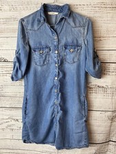 MANGO Denim & Tees Dress Women’s XXS Button Up Denim Dress
