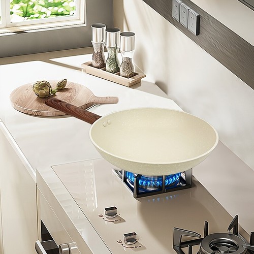 12pcs premium non-stick Beige cookware set- durable and easy to clean, suitable - Picture 4 of 11
